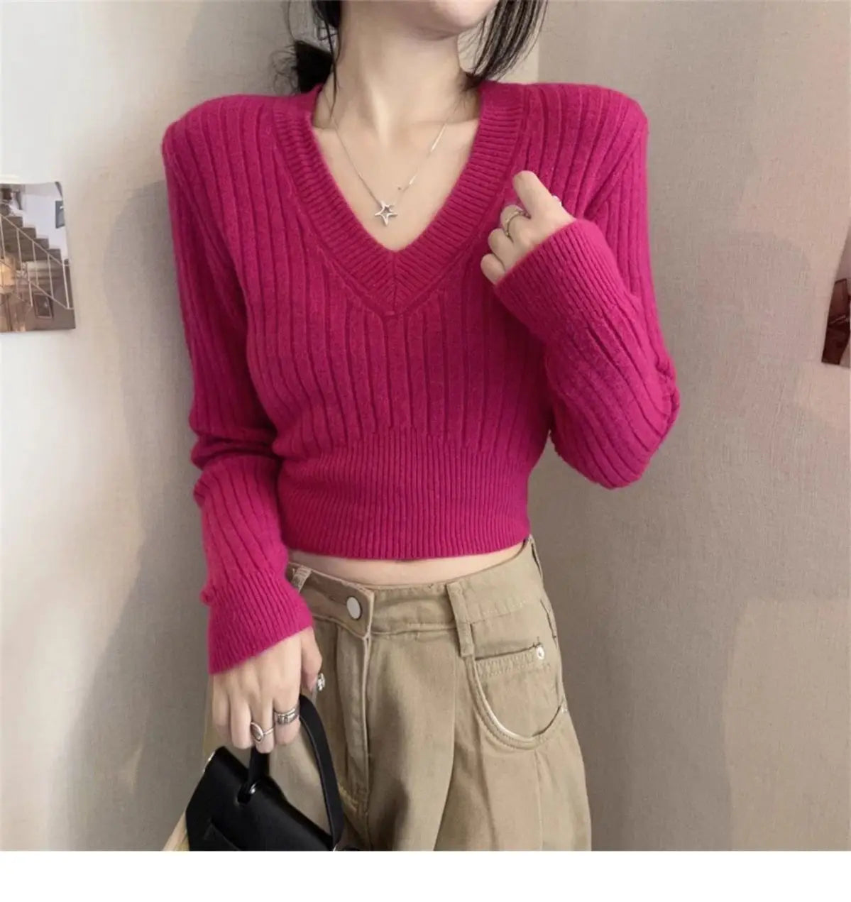 Slim Pullover Sweater for Women in Heavyweight Polyester