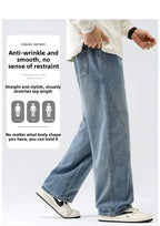 Men's Casual Loose Straight Jeans - 100% Cotton