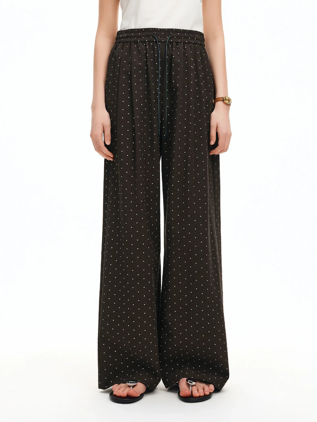 DUSHU Women’s High Waist Wide Leg Pants for Summer