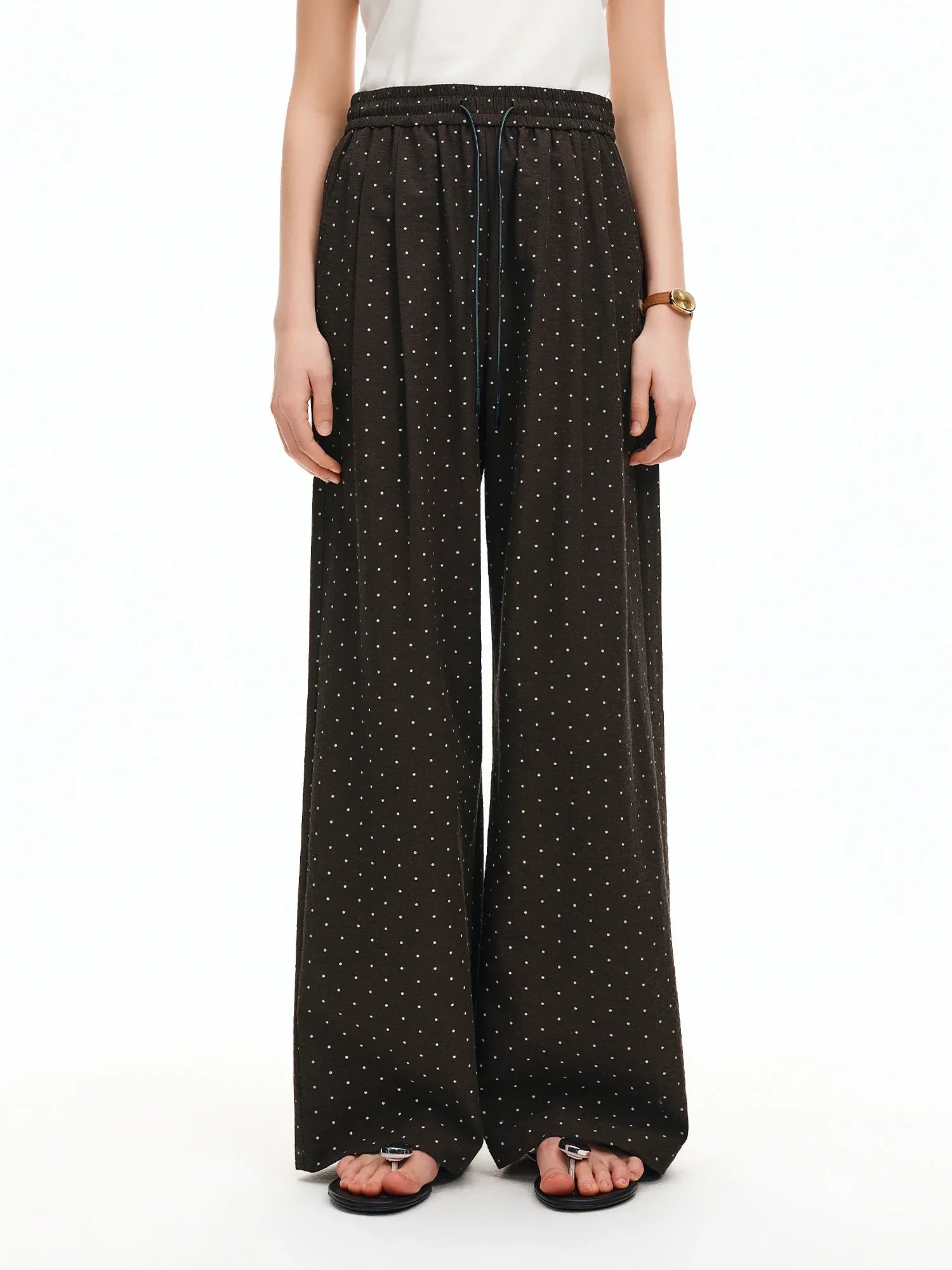 DUSHU Women’s High Waist Wide Leg Pants for Summer