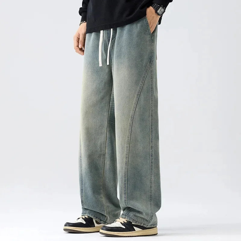 Men's Casual Loose Straight Jeans - 100% Cotton
