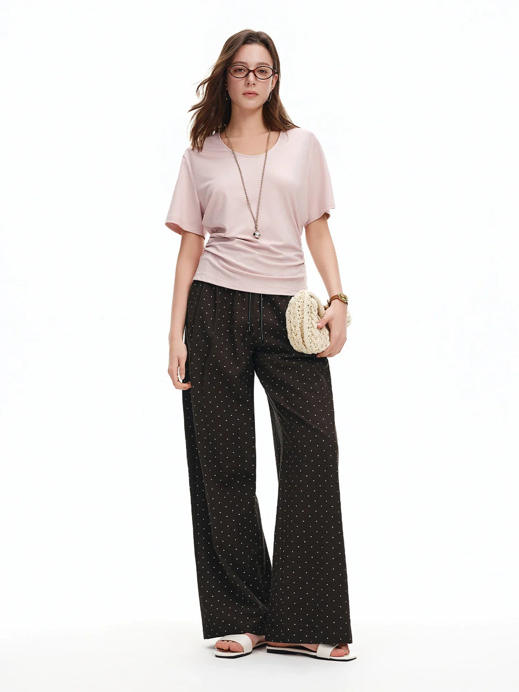 DUSHU Women’s High Waist Wide Leg Pants for Summer