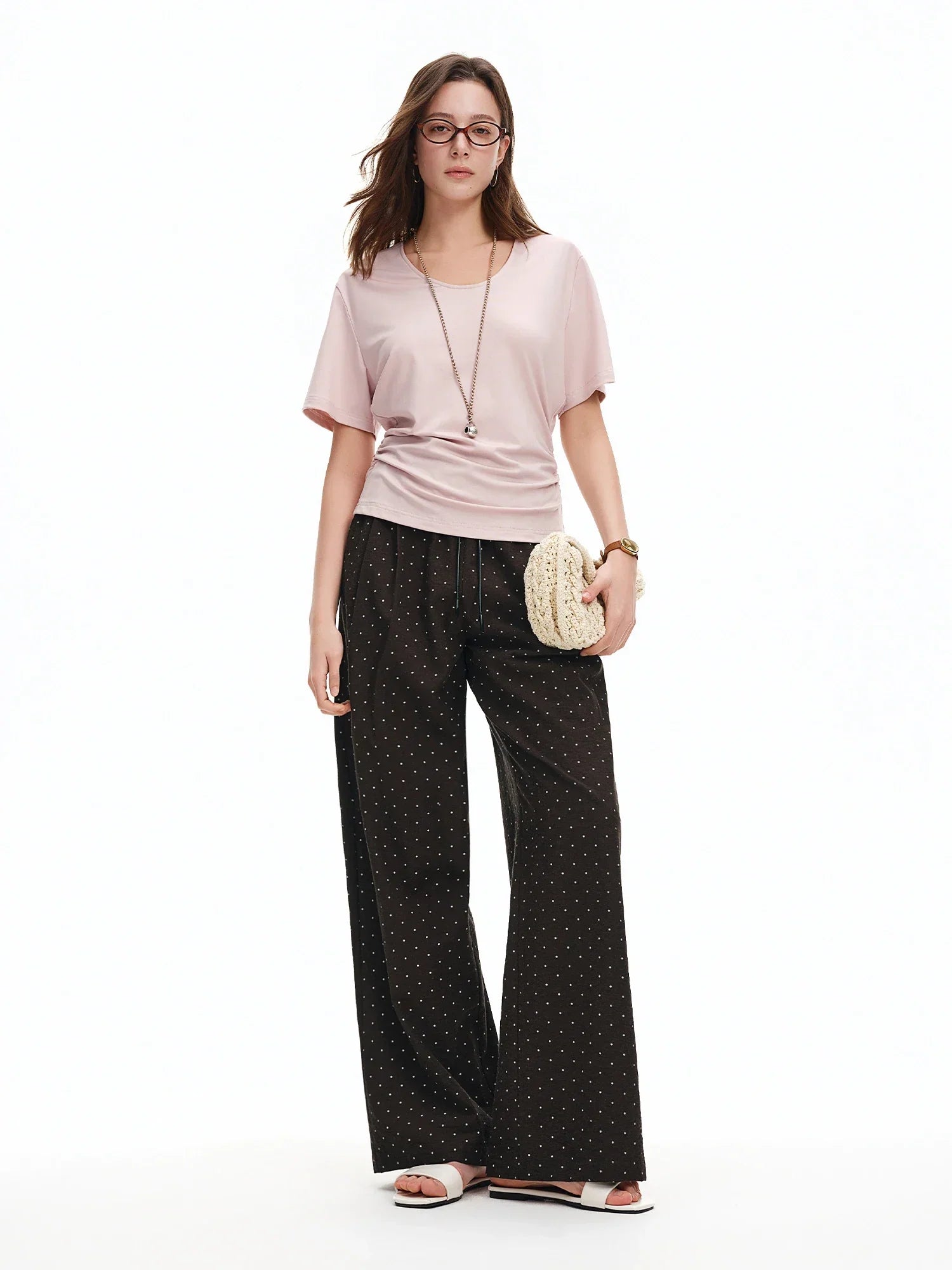 DUSHU Women’s High Waist Wide Leg Pants for Summer