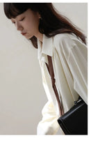 Korean Oversized Blouse with Detachable Tie for Women