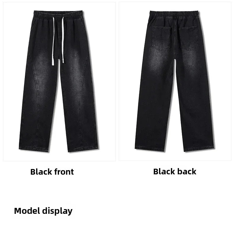 Men's Casual Loose Straight Jeans - 100% Cotton