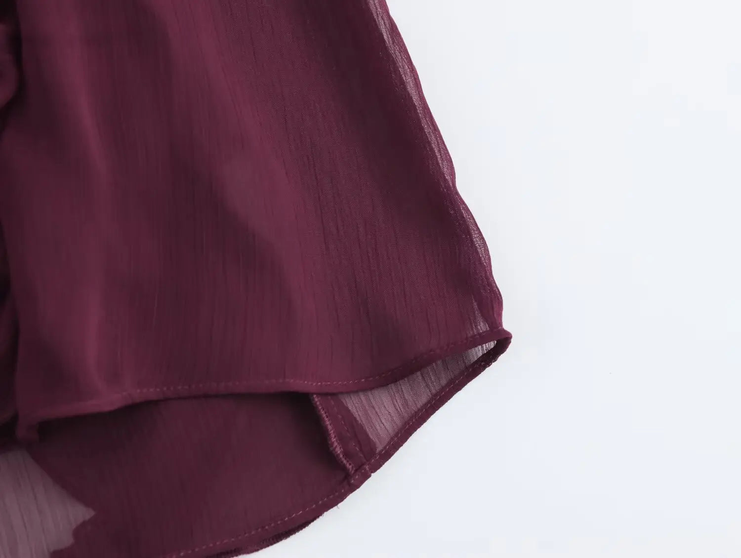 Elegant Women's V-neck Chiffon Blouse with Ruffles