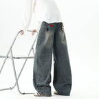 Y2K Streetwear Baggy Denim Jeans for Men in Blue