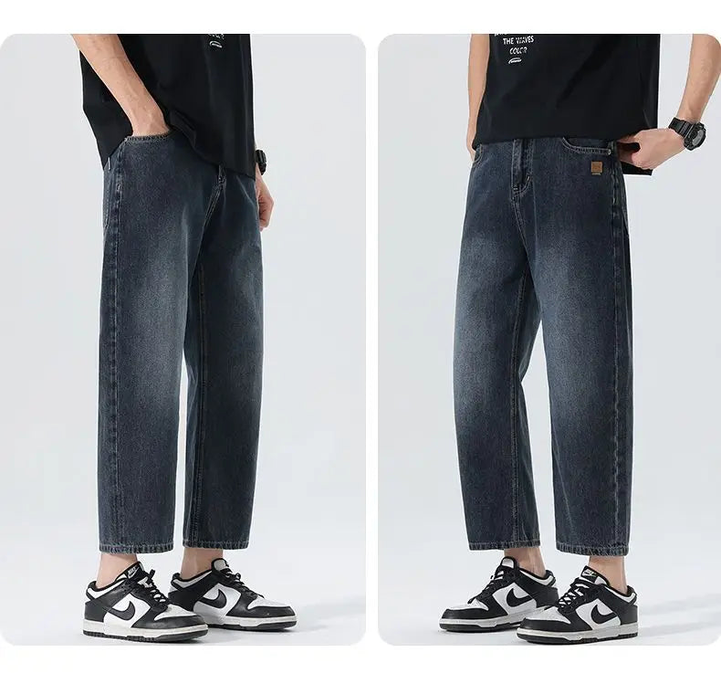 Men's American Retro Baggy Wide Leg Denim Jeans