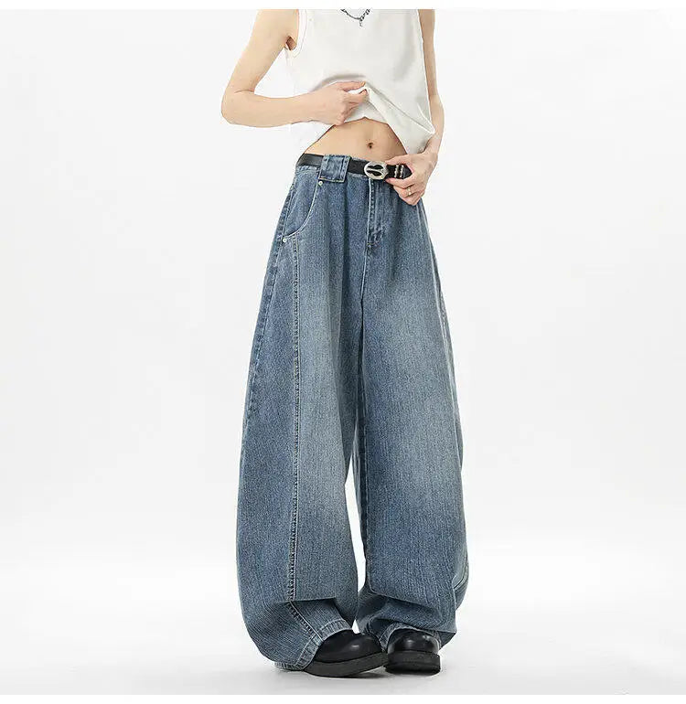 IEFB Wide Leg Baggy Men's Denim Pants - Summer Style