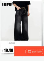 IEFB Wide Leg Baggy Men's Denim Pants - Summer Style
