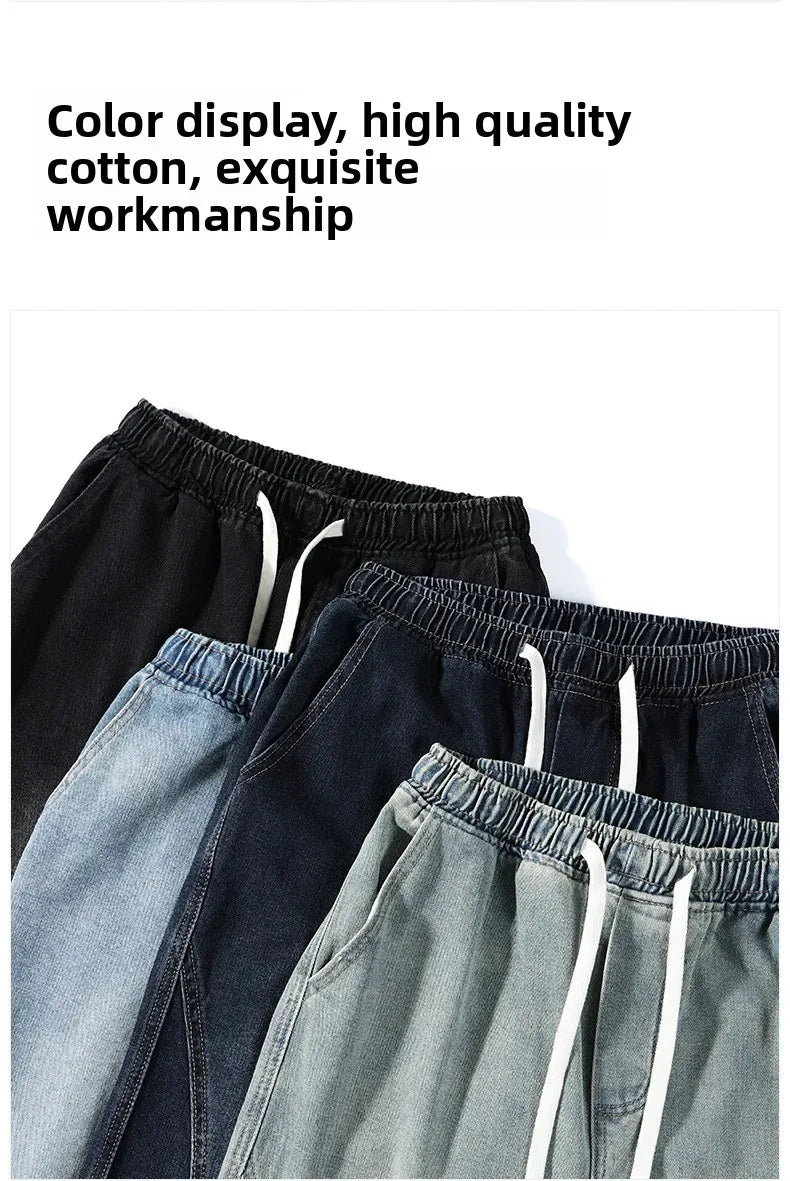 Men's Casual Loose Straight Jeans - 100% Cotton