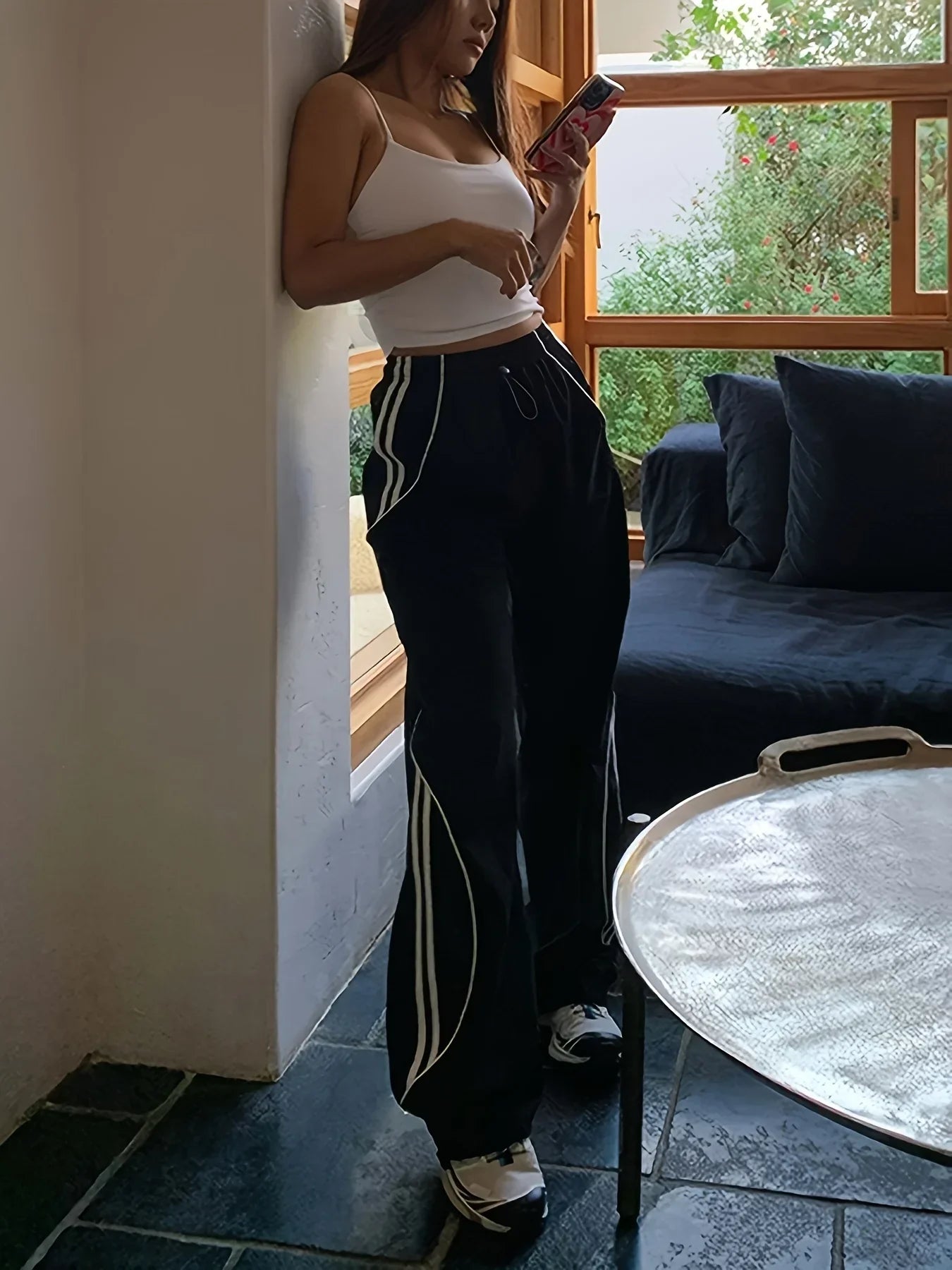 Women's Casual Floor-Length Pants in Polyester