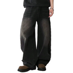 Loose Wide Leg Jeans for Men in Black and Gray