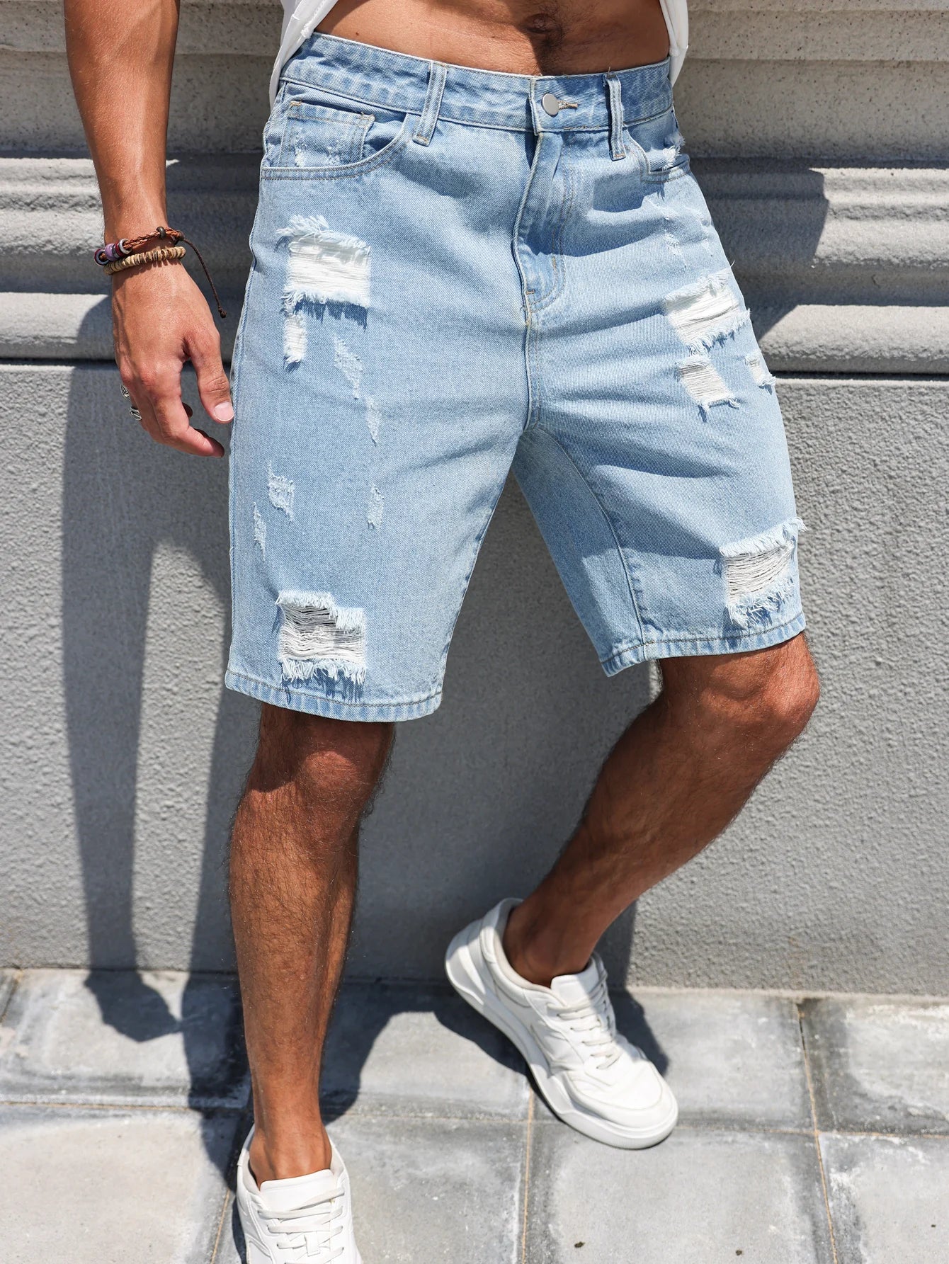 Water Buffalo Denim Casual Shorts for Men - Summer Style