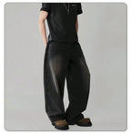 Loose Wide Leg Jeans for Men in Black and Gray