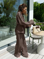 Chic Women's Cotton-Linen Two-Piece Set for Office Wear
