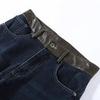 Blue High Waist Wide Leg Jeans for Women