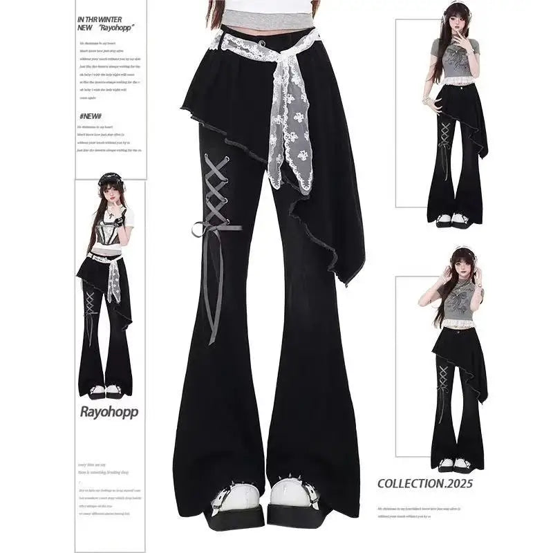High Waist Vintage Slim Micro-flare Jeans for Women