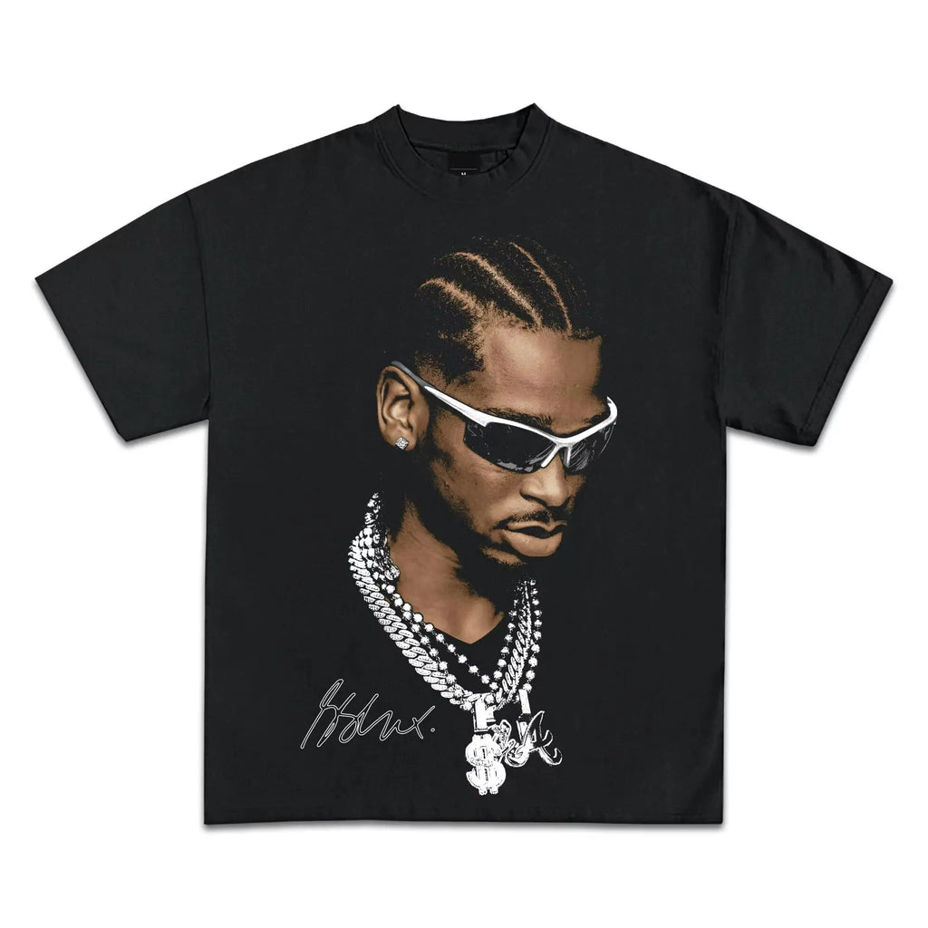 Vintage Hip-Hop Graphic T-Shirt for Men - Cotton Tee