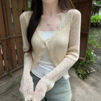 Ribbed Knit Lace Trim Crop Top for Women