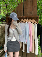 Ribbed Knit Lace Trim Crop Top for Women