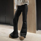 Flare Bootcut Pants for Women - Slim Low-Waisted Design