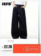 IEFB Wide Leg Baggy Men's Denim Pants - Summer Style
