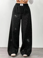 Casual Women's Floor Length Knit Pants in Polyester
