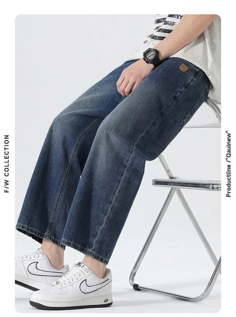 Men's American Retro Baggy Wide Leg Denim Jeans