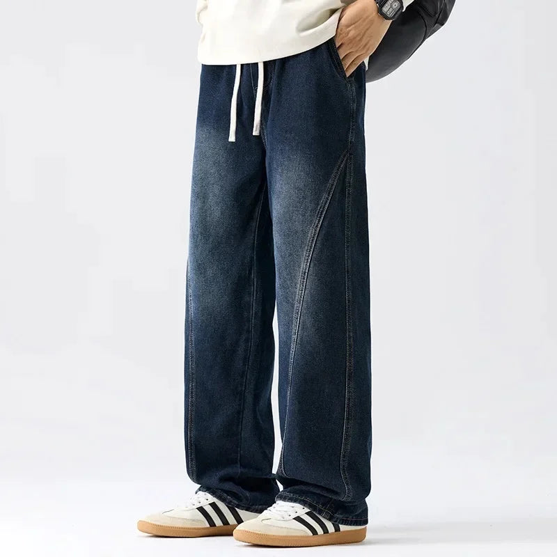 Men's Casual Loose Straight Jeans - 100% Cotton