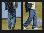 Loose Polyester Men's Jeans for Casual Spring and Autumn
