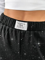 Casual Women's Floor Length Knit Pants in Polyester