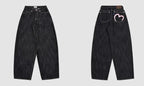 Y2K Wide Fit Women's Baggy Denim Jeans in Light Plaid