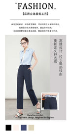 High-Waisted Lightweight Cropped Pants for Women