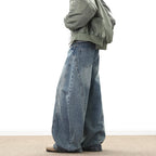 Men's Wide Leg Denim Jeans for Casual Streetwear