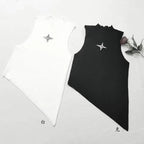 Y2K Women’s Sleeveless Knit Crop Top - Fitted & Stretchy