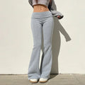 Flare Bootcut Pants for Women - Slim Low-Waisted Design
