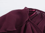 Elegant Women's V-neck Chiffon Blouse with Ruffles