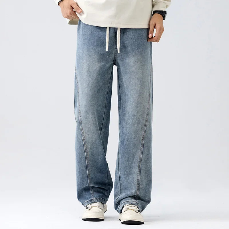 Men's Casual Loose Straight Jeans - 100% Cotton