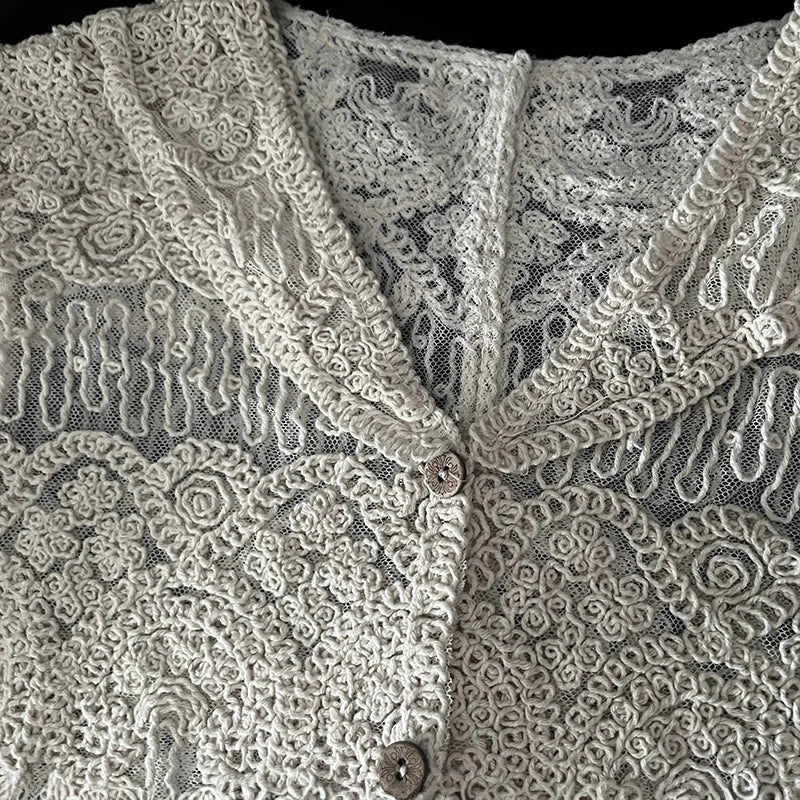 Bohemian Sheer Lace Blouse Cardigan for Women