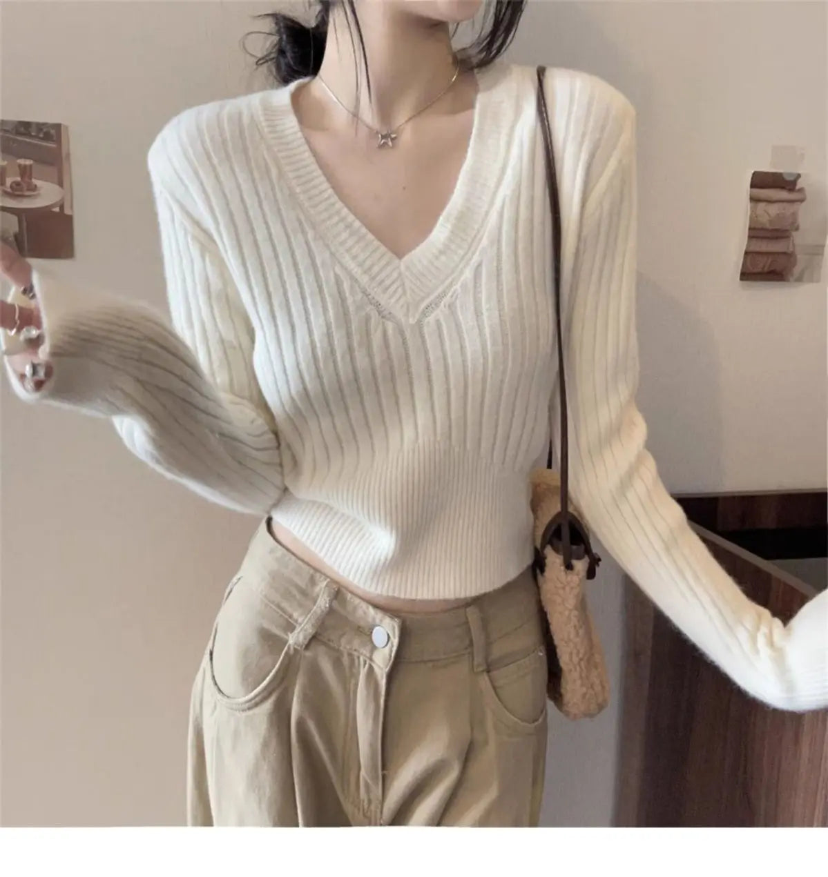 Slim Pullover Sweater for Women in Heavyweight Polyester