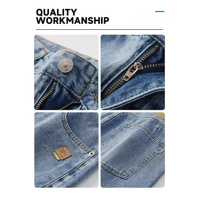 Men's American Retro Baggy Wide Leg Denim Jeans