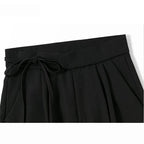 Chic High Waisted Lace Up Straight Leg Pants for Women