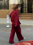 Chic Women's Cotton-Linen Two-Piece Set for Office Wear