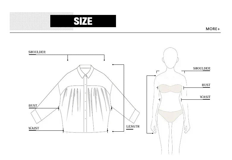 Korean Oversized Blouse with Detachable Tie for Women