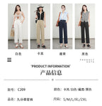 High-Waisted Lightweight Cropped Pants for Women