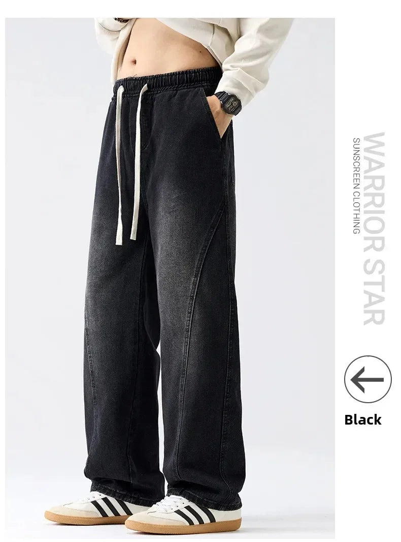 Men's Casual Loose Straight Jeans - 100% Cotton