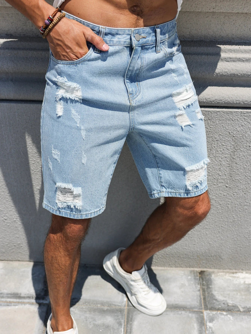 Water Buffalo Denim Casual Shorts for Men - Summer Style