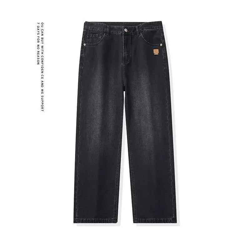 Men's American Retro Baggy Wide Leg Denim Jeans