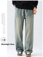 Men's Casual Loose Straight Jeans - 100% Cotton